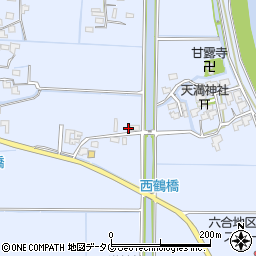 福岡県柳川市大和町六合863周辺の地図