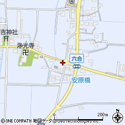 福岡県柳川市大和町六合956周辺の地図