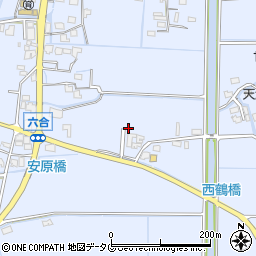 福岡県柳川市大和町六合885周辺の地図