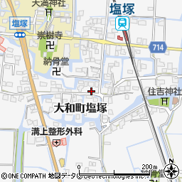 福岡県柳川市大和町塩塚577周辺の地図
