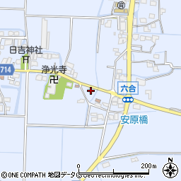 福岡県柳川市大和町六合594周辺の地図
