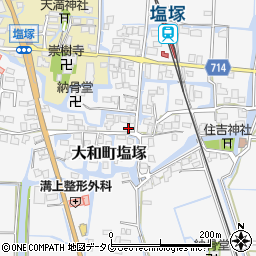 福岡県柳川市大和町塩塚576周辺の地図