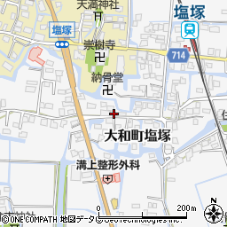 福岡県柳川市大和町塩塚581周辺の地図