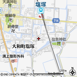 福岡県柳川市大和町塩塚483周辺の地図