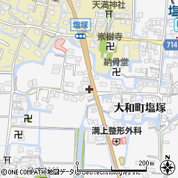 福岡県柳川市大和町塩塚744周辺の地図