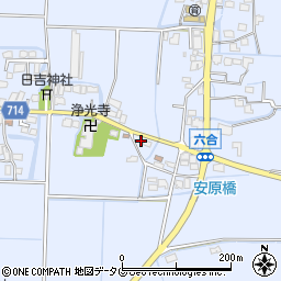 福岡県柳川市大和町六合595周辺の地図