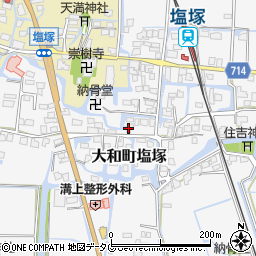 福岡県柳川市大和町塩塚579周辺の地図
