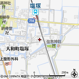 福岡県柳川市大和町塩塚470周辺の地図