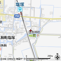 福岡県柳川市大和町塩塚461周辺の地図