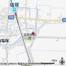 福岡県柳川市大和町塩塚455周辺の地図