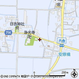 福岡県柳川市大和町六合969周辺の地図