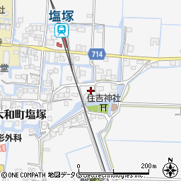 福岡県柳川市大和町塩塚457周辺の地図