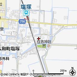 福岡県柳川市大和町塩塚457周辺の地図