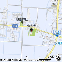 福岡県柳川市大和町六合974周辺の地図