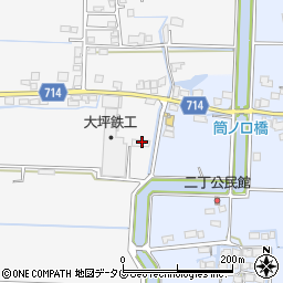 福岡県柳川市大和町塩塚104周辺の地図