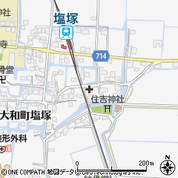 福岡県柳川市大和町塩塚458周辺の地図
