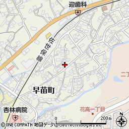 長崎県佐世保市早苗町458周辺の地図