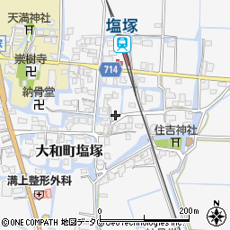 福岡県柳川市大和町塩塚513周辺の地図