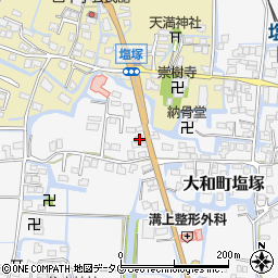 福岡県柳川市大和町塩塚742周辺の地図