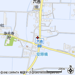 福岡県柳川市大和町六合934周辺の地図