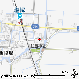 福岡県柳川市大和町塩塚454周辺の地図
