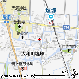 福岡県柳川市大和町塩塚546周辺の地図