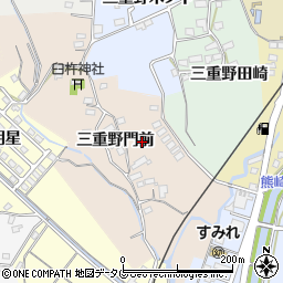 大分県臼杵市三重野門前周辺の地図
