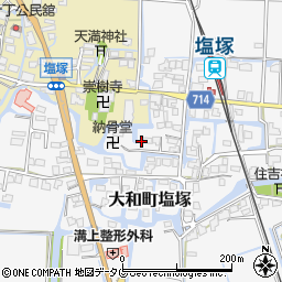 福岡県柳川市大和町塩塚554周辺の地図