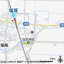 福岡県柳川市大和町塩塚448周辺の地図