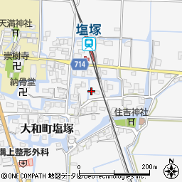 福岡県柳川市大和町塩塚516周辺の地図