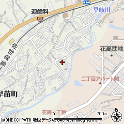 長崎県佐世保市早苗町周辺の地図