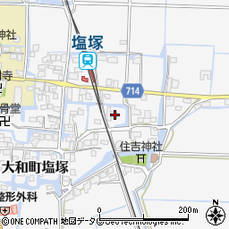 福岡県柳川市大和町塩塚437周辺の地図