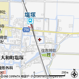 福岡県柳川市大和町塩塚437周辺の地図