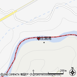 蛇生瀬滝周辺の地図