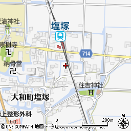 福岡県柳川市大和町塩塚521周辺の地図