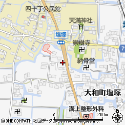 福岡県柳川市大和町塩塚739周辺の地図