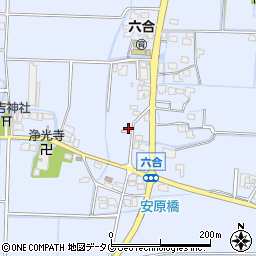 福岡県柳川市大和町六合661周辺の地図