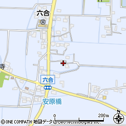 福岡県柳川市大和町六合921周辺の地図