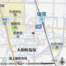 福岡県柳川市大和町塩塚541周辺の地図