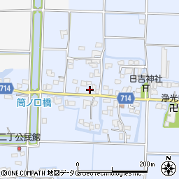 福岡県柳川市大和町六合483周辺の地図