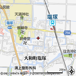 福岡県柳川市大和町塩塚542周辺の地図