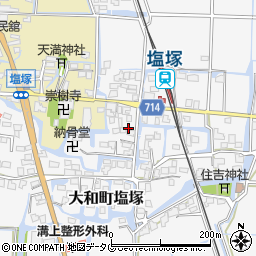 福岡県柳川市大和町塩塚540周辺の地図