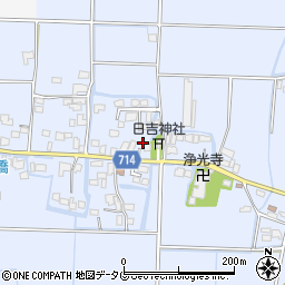 福岡県柳川市大和町六合553周辺の地図