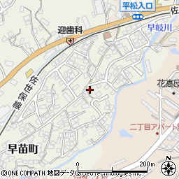 長崎県佐世保市早苗町418-4周辺の地図