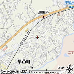 長崎県佐世保市早苗町459-12周辺の地図