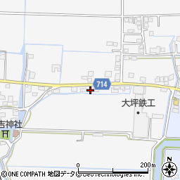 福岡県柳川市大和町塩塚228周辺の地図