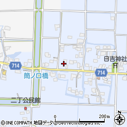 福岡県柳川市大和町六合487周辺の地図