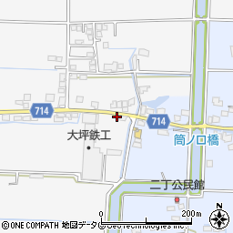 福岡県柳川市大和町塩塚107周辺の地図