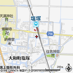 福岡県柳川市大和町塩塚2176周辺の地図