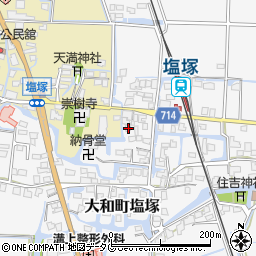 福岡県柳川市大和町塩塚535周辺の地図